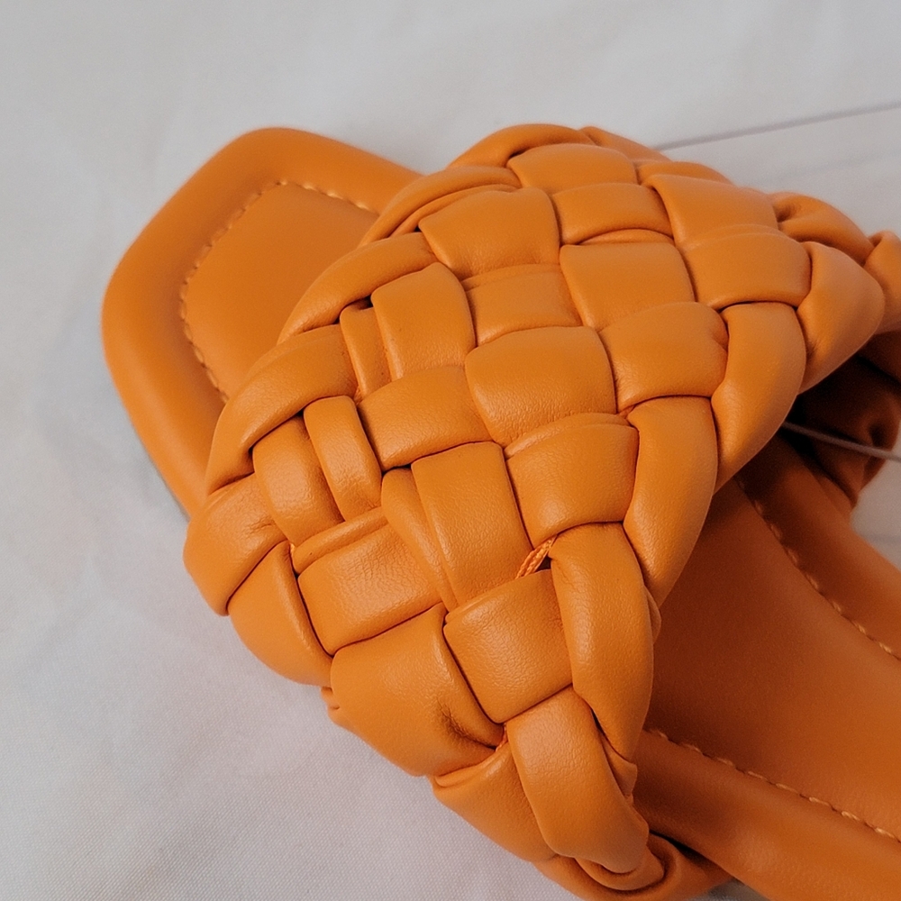 A New Day Carrissa Woven Slide Sandals Orange - Picture 3 of 8